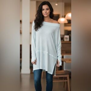 We The Free Off-Shoulder The Shoulder Londontown Thermal Top Size XS Oversized